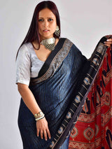 chavi - Ajrakh modal Silk Saree