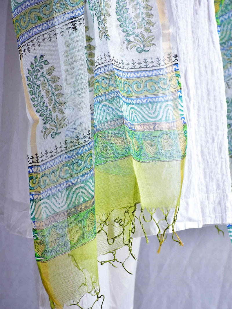 Haldi -  Kota Doria Dupatta