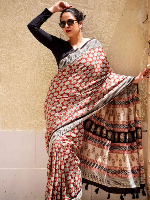 Printed Handloom Cotton Saree