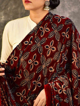 Bloom - Ajrakh Silk Velvet Dupatta