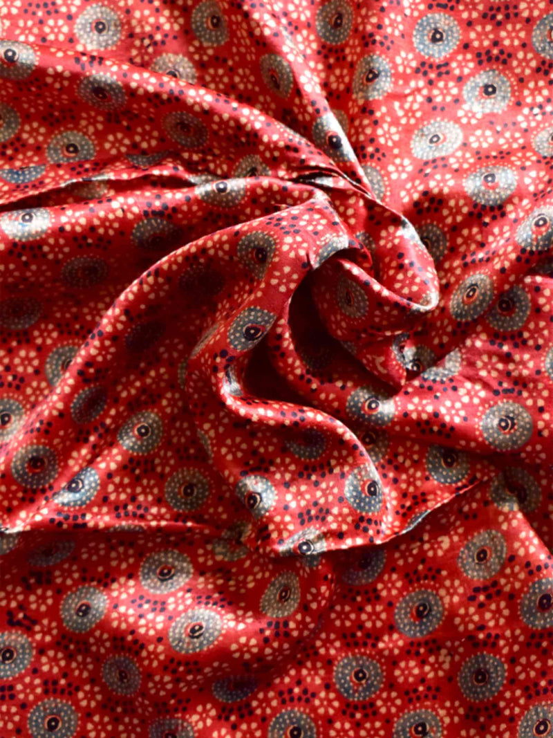 evil eye  - mashru silk fabric $45 per meter