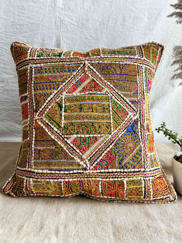 garima - hand embroidered cushion cover 18X18