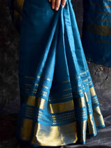 Blue - silk saree