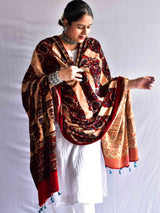 Striped - Ajrakh Velvet Dupatta