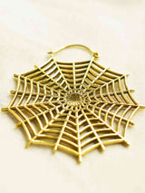 Web - Gold plated earring