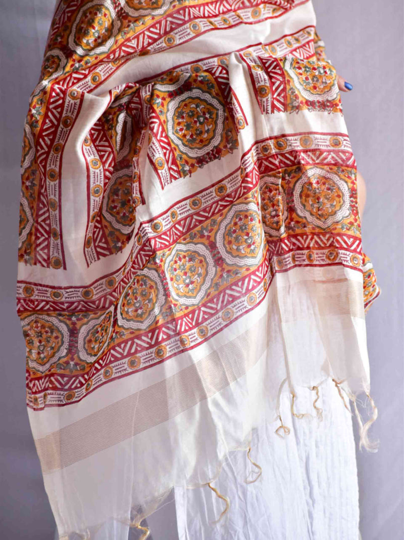 Mughal  - chanderi silk Dupatta