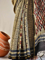moti- Dabu Chanderi silk saree
