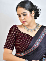 Wine - Velvet sequin Blouse