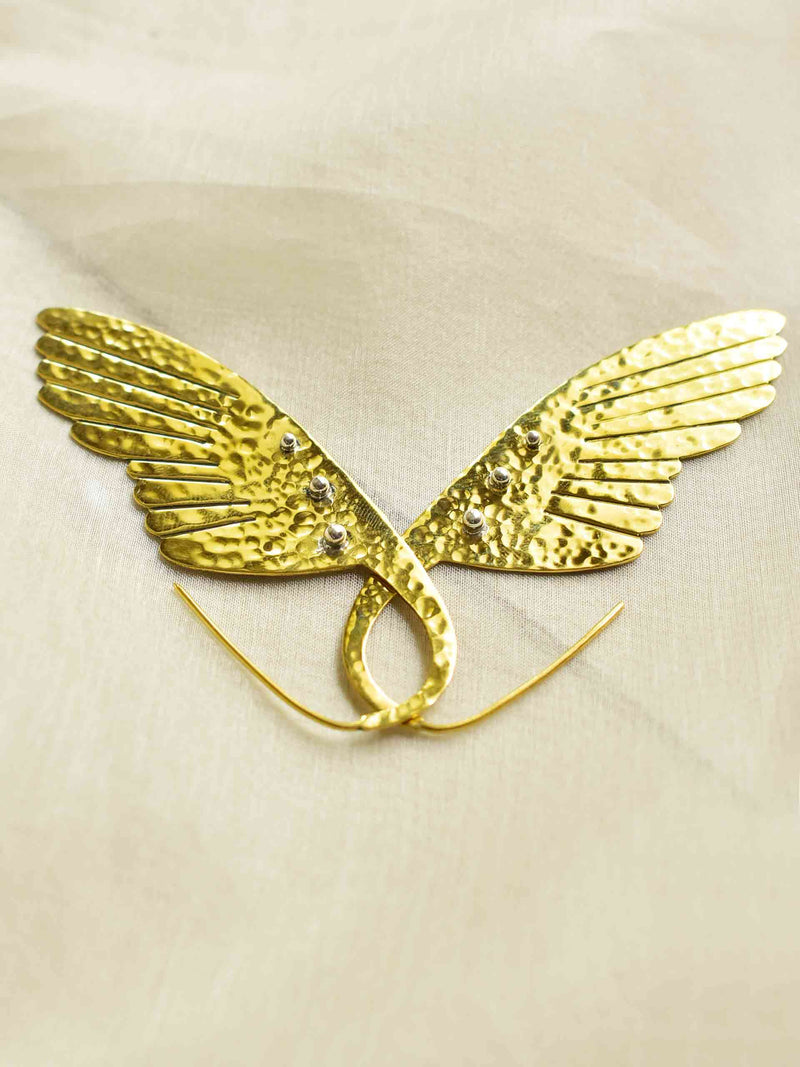 Wings - Gold plated earring