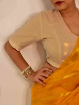 Mustard Yellow - silk saree